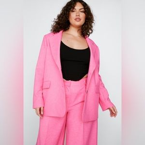 Nasty Gal Oversized Hot Pink Blazer